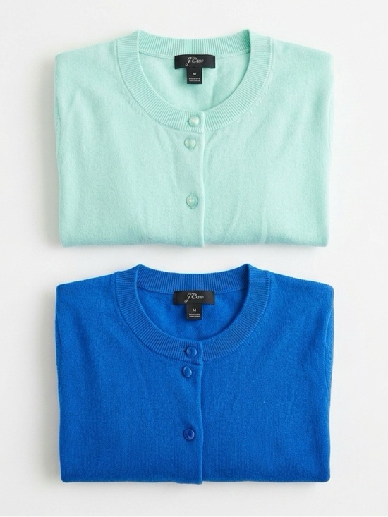 J. Crew Sweaters - J. Crew Crewneck Button Cardigans in Mint Green and Royal Blue (2 Pack)